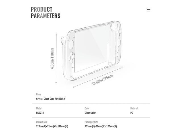 for Switch 2 Split Case Cover Anti-fall Protective Shell Cover Protective Hard Cover Case Gaming Console Accessories