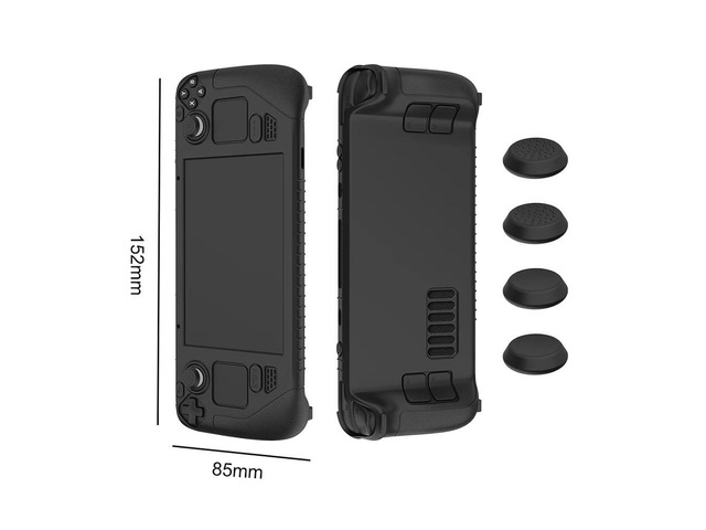 Silicone Shell Protection Anti-Scratch Shockproof Protective Cover with Button Caps Game Accessories for Steam Deck Game Console