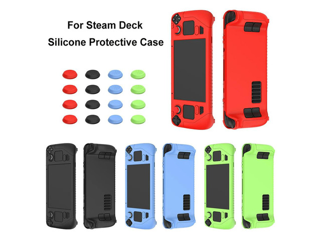 Silicone Shell Protection Anti-Scratch Shockproof Protective Cover with Button Caps Game Accessories for Steam Deck Game Console