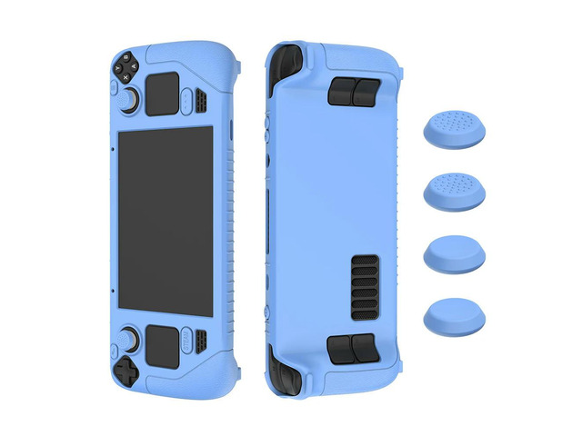 Silicone Shell Protection Anti-Scratch Shockproof Protective Cover with Button Caps Game Accessories for Steam Deck Game Console