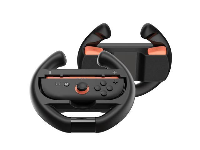 2pcs/Set Racing Steering Wheels for Switch 2 Handle Grips Plastic Racing Game Wheel for Nintendo for Switch 2 Controller Gamepad