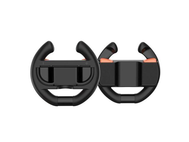 2pcs/Set Racing Steering Wheels for Switch 2 Handle Grips Plastic Racing Game Wheel for Nintendo for Switch 2 Controller Gamepad