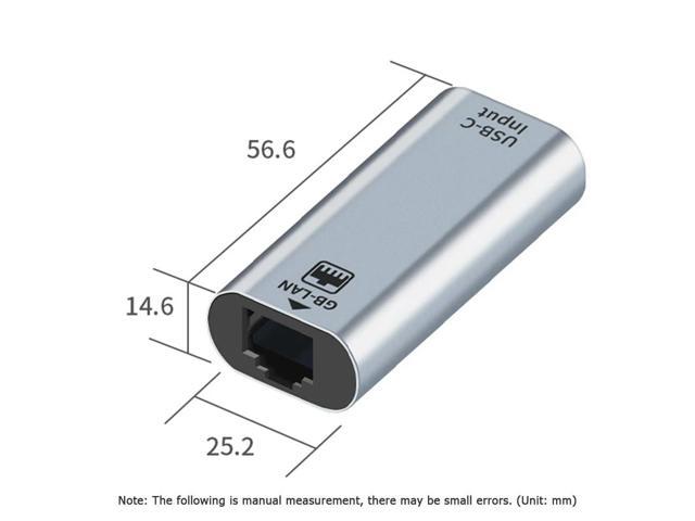 USB C Type-C Female to RJ45 Female Ethernet Gigabit Wired LAN Network Adapter