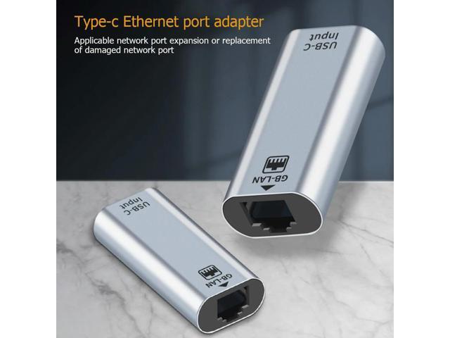 USB C Type-C Female to RJ45 Female Ethernet Gigabit Wired LAN Network Adapter