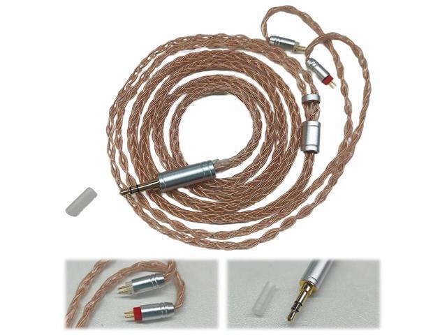 1.25m IEM Cable Silver Plated Earphone Cords 2 Pin 0.78mm Long Earbud Cord In Ear Monitor Cable for Audiophile Musician
