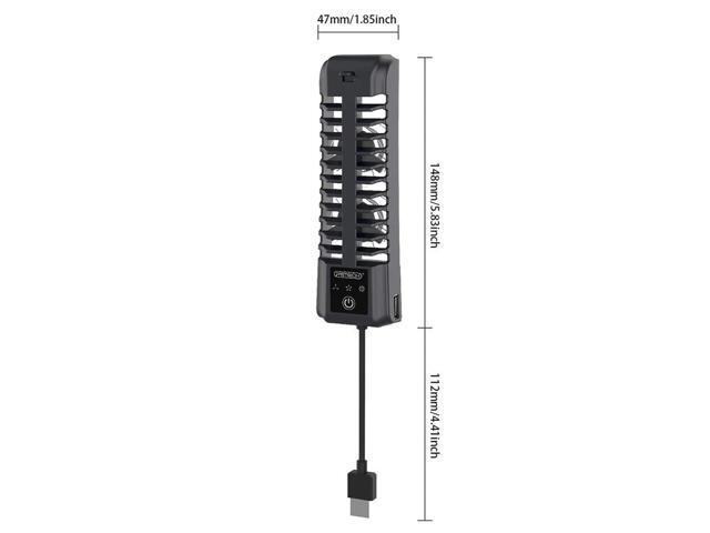 Cooling Fan LED Light Cooling Game Accessories Quiet Fan USB 2.0 Port Game Console Rear Cooling Fan for PS5 Slim Console