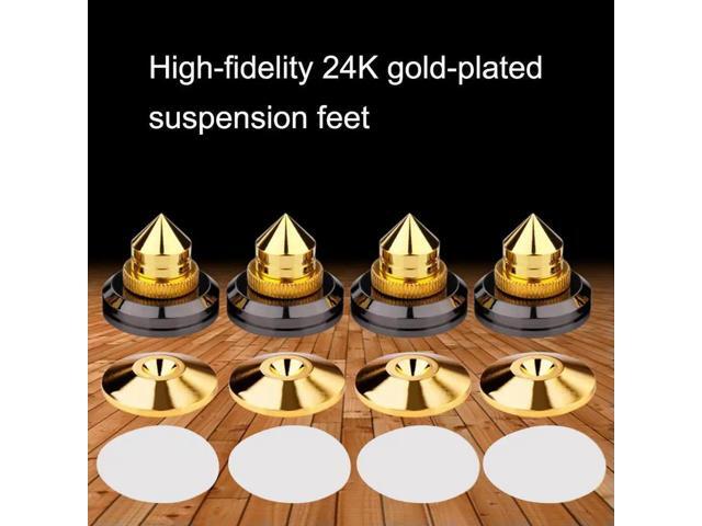4pcs Copper Speaker Spikes Stand CD Subwoofer Amplifier Turntable Isolation Feet