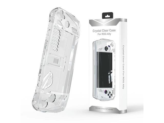 Transparent Protective Case PC Shell Protective Cover Shockproof Anti-collision with Folding Stand for ROG Ally Game Console