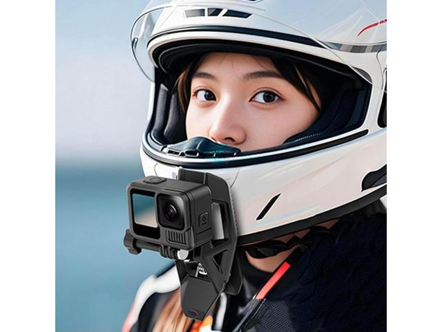 Helmet Clamp Mount Motorcycle Helmet Chin Bracket Sport Camera Clip for GoPro 13 12 11 10 9 8 for Osmo Action 5 Pro 4 3