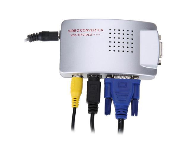PC Laptop VGA to TV RCA Composite S-video Switch Converter Adapter