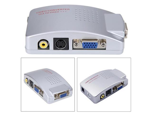 PC Laptop VGA to TV RCA Composite S-video Switch Converter Adapter