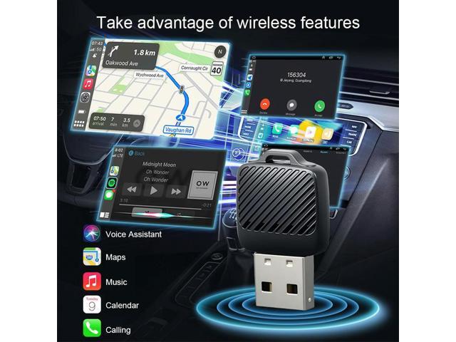 2 in 1 Wireless CarPlay Android Auto Adapter Carplay AI Box Convert Wired To Wireless Wireless CarPlay Adapter for Factory Wired