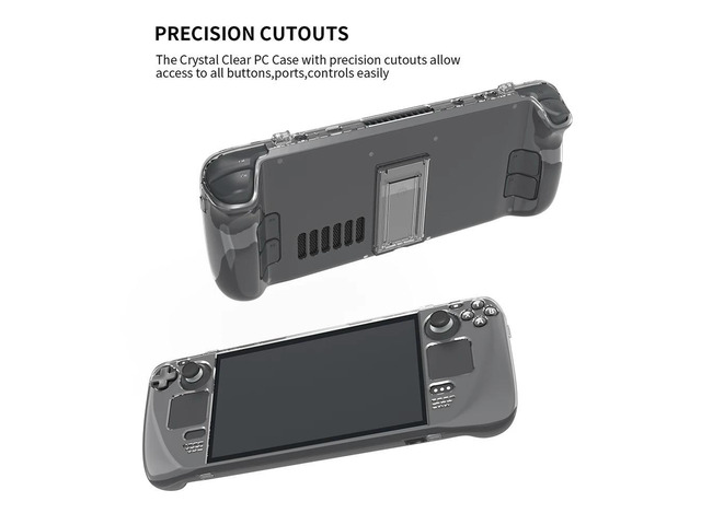 PC Transparent Shell Case for Steam Deck Crystal Game Console Cover Accessories Deck Crystal Clear Shell