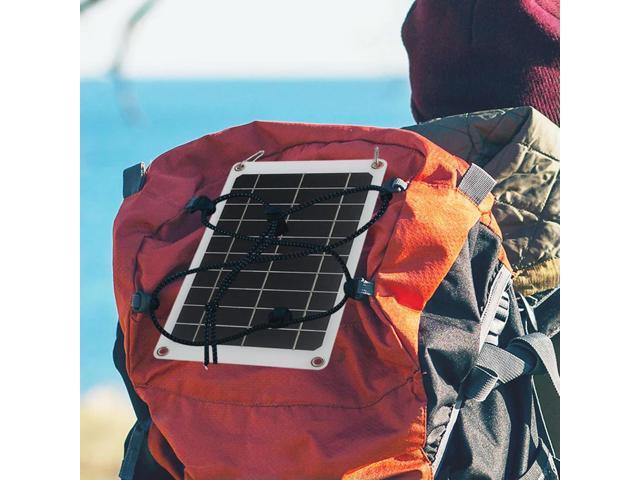 Monocrystalline Solar Panel with Hook Portable Solar Panel Charger Solar Cells Charger for Outdoor Enthusiasts and Travelers