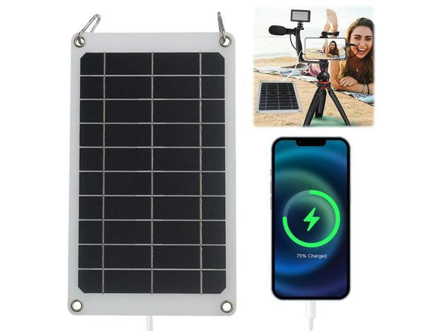 Monocrystalline Solar Panel with Hook Portable Solar Panel Charger Solar Cells Charger for Outdoor Enthusiasts and Travelers
