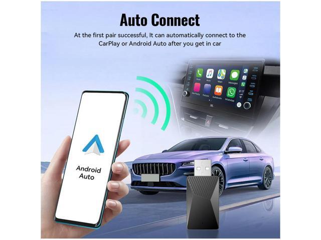 Wired To Wireless Carplay & Android Auto Wireless Adapter USB Plug and Play 2 in 1 Dongle for OEM Wired Carplay Android Auto Car