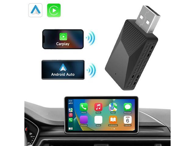 Wired To Wireless Carplay & Android Auto Wireless Adapter USB Plug and Play 2 in 1 Dongle for OEM Wired Carplay Android Auto Car
