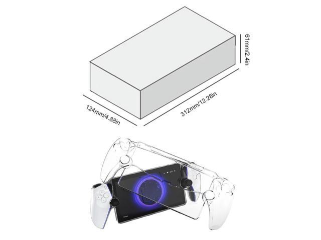 Transparent Protective Case Anti-Drop PC Full Protection Protector Cover Anti-Fingerprint for PS5 Portal Handheld Game Console