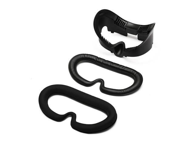 3-In-1 Facial Interface & Face Cover Pad Breathable PU Leather Ice Silk Fabric Replacement Foam Pad for Quest 3 Accessories