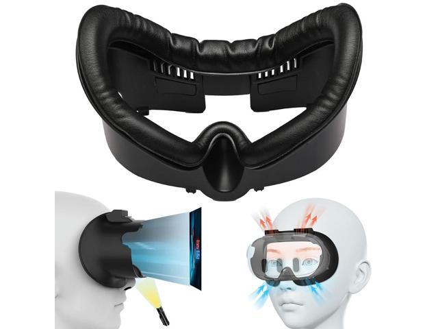 3-In-1 Facial Interface & Face Cover Pad Breathable PU Leather Ice Silk Fabric Replacement Foam Pad for Quest 3 Accessories