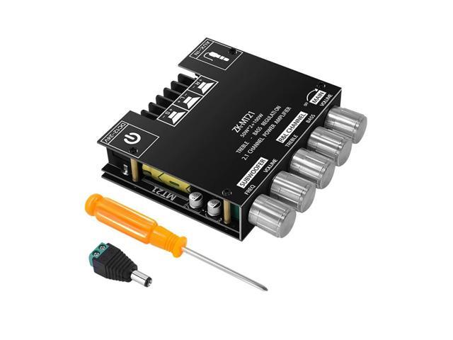 2.1 Channel Bluetooth-Compatible Audio Power Amplifier Module BT 3.5mm AUX 50Wx2+100W Stereo Audio Amp Board for Speaker