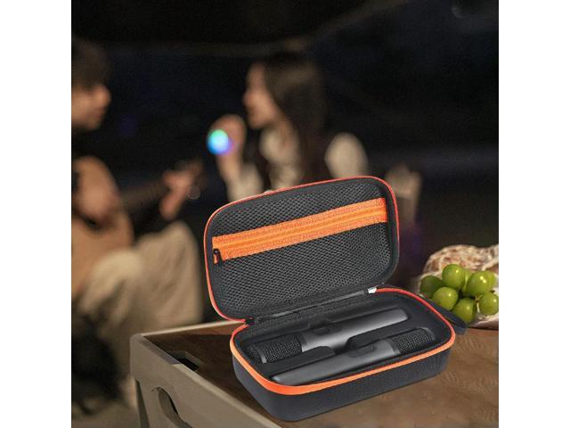 Rechargeable Wireless Microphone Case Handheld Dual Mic Travel Carrying Bag Mic Travel Bag for JBL PartyBox Wireless Mic