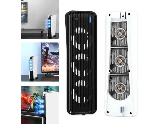 Game Console Cooling Fan USB3.0 Cooling Fan Quiet Fan LED Light with 3 Fans for 5 Disc & Edition