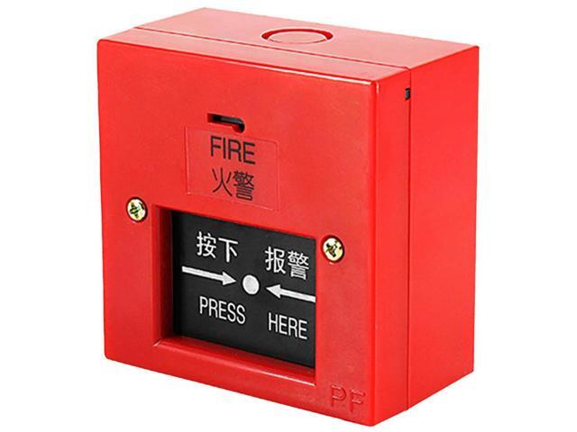 4 Inch l Fire Control AC 220V Manual Call Point Fire Alarm Resettable Pull Station Internal Strike Type Electric Bell 100db