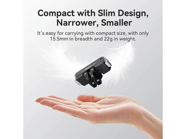 Camera Expansion Bracket with 2-Prong & 1/4 Thread Magnetic Extension Base for OSMO Action 5 Pro/4/3 Camera Accessories