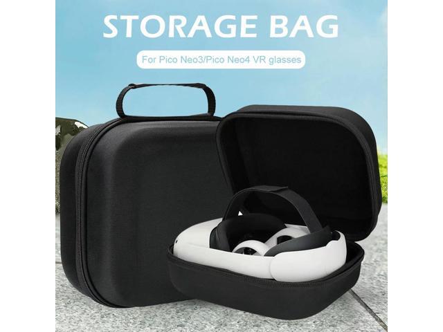 Travel Carrying Case Glasses Helmet Carrying Bag Shockproof Protective Cover Bag Organizer Double-zipper for Pico Neo3/Pico Neo4