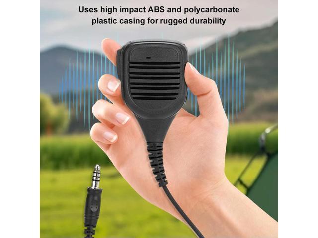 7.1mm Speaker Mic Microphone with PTT Walkie Talkie Speaker Microphone Handheld Walkie-talkie Microphone for Walkie Talkie