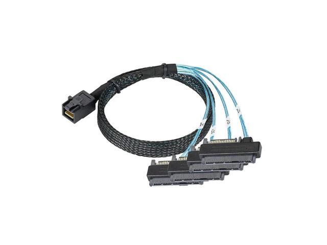 0.5m/1m Solid State Drive Cable MiniSAS HD SFF-8643 36P To 4SFF-8482 29 15P SAS Hard Drive Splitter Cable Computer Supplies