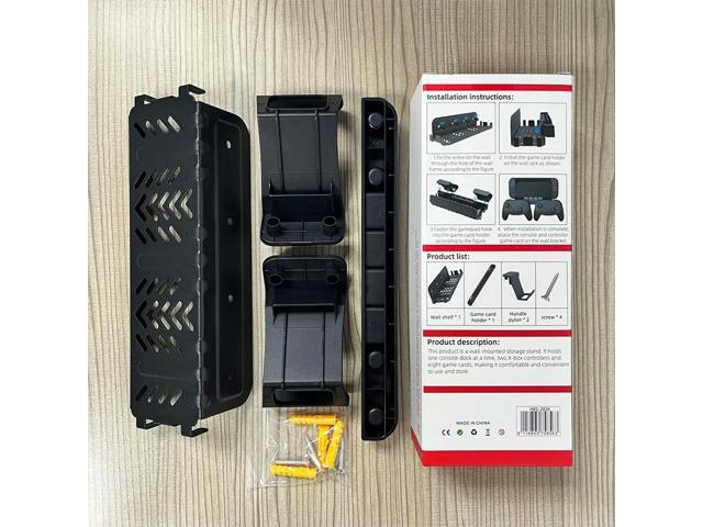 l Wall Bracket with 8 Game Card Holders and Controller Hooks Console Holder Stand for Nintendo Switch2 Accessories