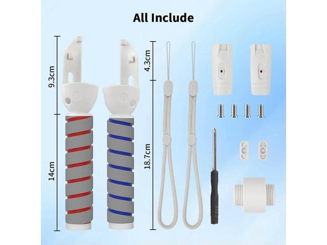 Controller Extensions Dual Handles Extension Grips VR Handle Extender Extension Grips for Quest 3/3S VR Gaming Accessories