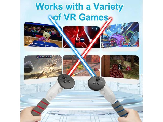 Controller Extensions Dual Handles Extension Grips VR Handle Extender Extension Grips for Quest 3/3S VR Gaming Accessories