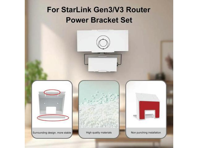 Wall Mounting Bracket Wall & Roof Installation l Kit Router Mounting Kit for StarLink Gen3 V3 Router Power