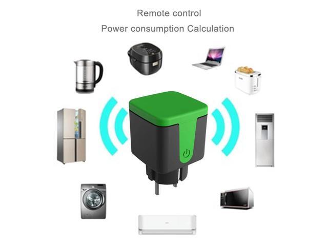 Plug Mini Socket Power Monitor EU Plug Remote Timing Function Work with Alexa Google Assistant