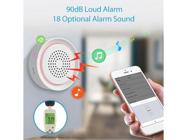USB Temperature Detector 2.4Ghz Temperature Humidity Detection Siren Button Powered Home Security Protection System