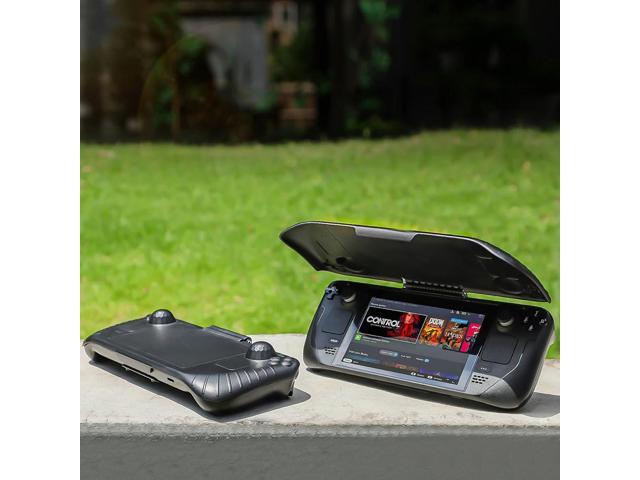 Console Protective Cover with Support Stand Protective Back Case Non-Slip Gamepad Cover Shells Shock-Absorption for Steam Deck