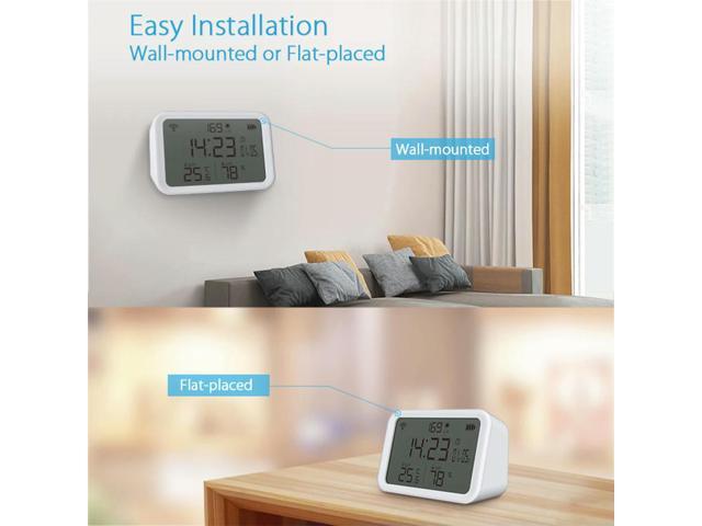 Tuya Temperature Humidity Meter Powered 4 in 1 Temperature Humidity Sensor 2.4GHz Bluetooth-compatible 5.0