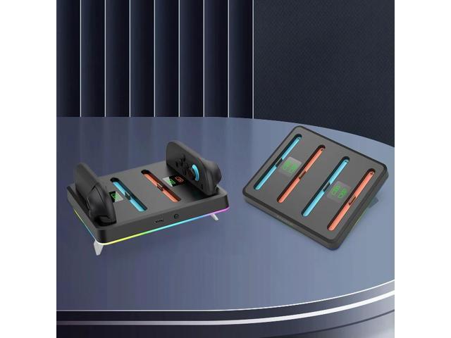Controller Charger with RGB Lights Charging Dock Magnetic Controller Charger Stand Station for Nintendo Switch2 Accessories