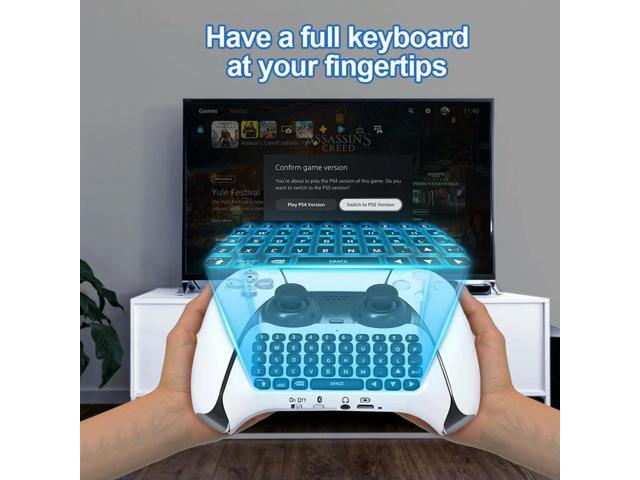 Gaming Handle Keyboard 3.5mm Keyboard Handle Ergonomics Bluetooth-compatible 3.0 for PS5 Gamepad Mount Mini Keypad