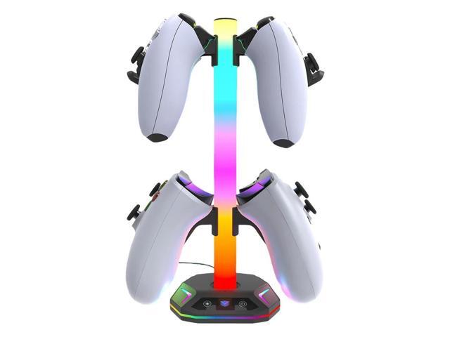 RGB Headset Stand 9 Light Modes for Desk Controller Holder Controller Stand Hanger for PS5/PS4/Xbox/Switch Pro Gamepad & Headset