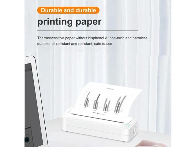A4 Paper Inkless 210x30mm 5 Rolls Printing Paper Rolls Oil Resistance White Printer Long Time for School