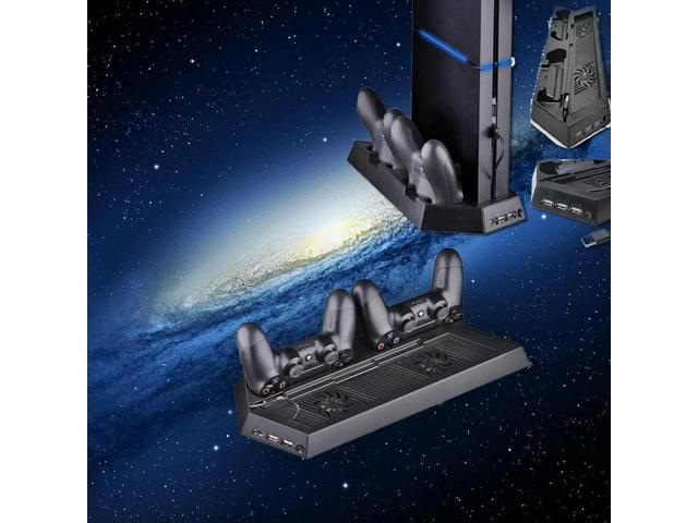 For PS4 Vertical Cooling Station Stand Dual Controller Charger Station Dock Cooling Fan & Charging Stand Vertical System