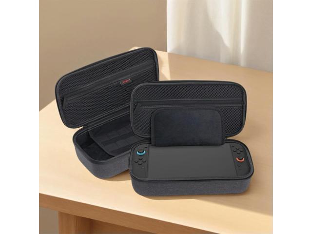 Carrying Case with 8-Bit Game Cartridge Box Game Conslole Case Organizer Bag for Switch 2 Game Console & Accessories