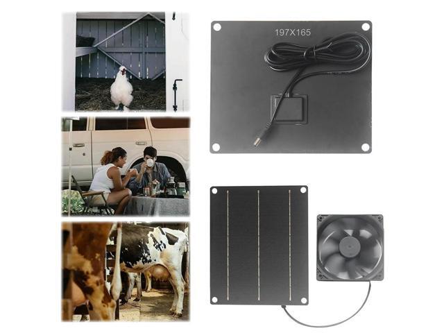 6V 6W Solar Exhaust Fan Waterproof Mini Ventilator Solar Attic Fan Roof Exhaust Fan for Dog Chicken House RV Greenhouse Fan