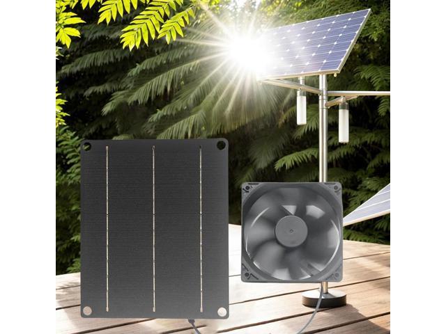 6V 6W Solar Exhaust Fan Waterproof Mini Ventilator Solar Attic Fan Roof Exhaust Fan for Dog Chicken House RV Greenhouse Fan