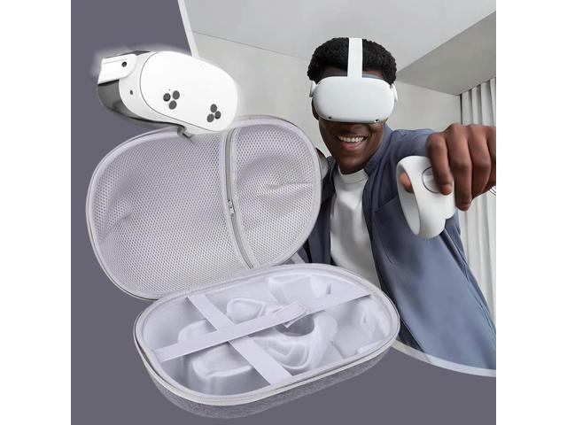Hard Travel Case Shockproof Protective Carry Bag Anti-fall with Mesh Pocket for Quest 3S VR Headset and Accessories