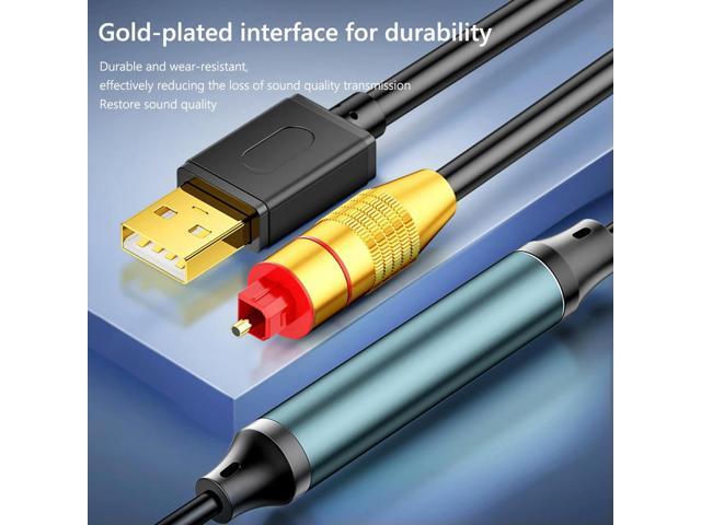 1.5meters USB To Optical Audio Adapter USB A To Fiber SPDIF Audio Converter USB To SPDIF Converter for Computer Laptop